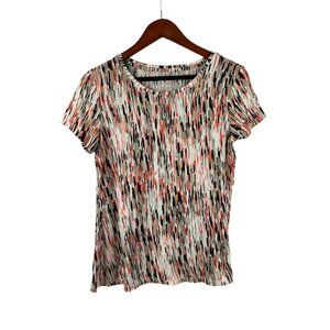 Apt. 9 Womens Short Sleeve Abstract Print Top S